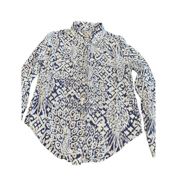 Lilly Pulitzer Button-Up Blouse Size Small - Picture 1 of 11